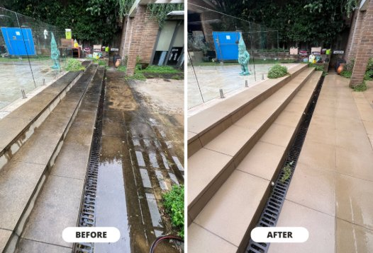 Exterior House Wash Before After